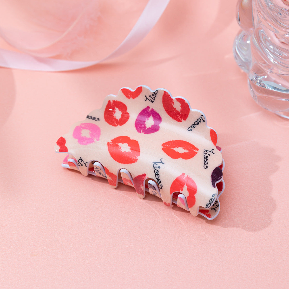 Wholesale Valentine's Day hair accessories party hairpin lip grip back shark clip sweet head accessories