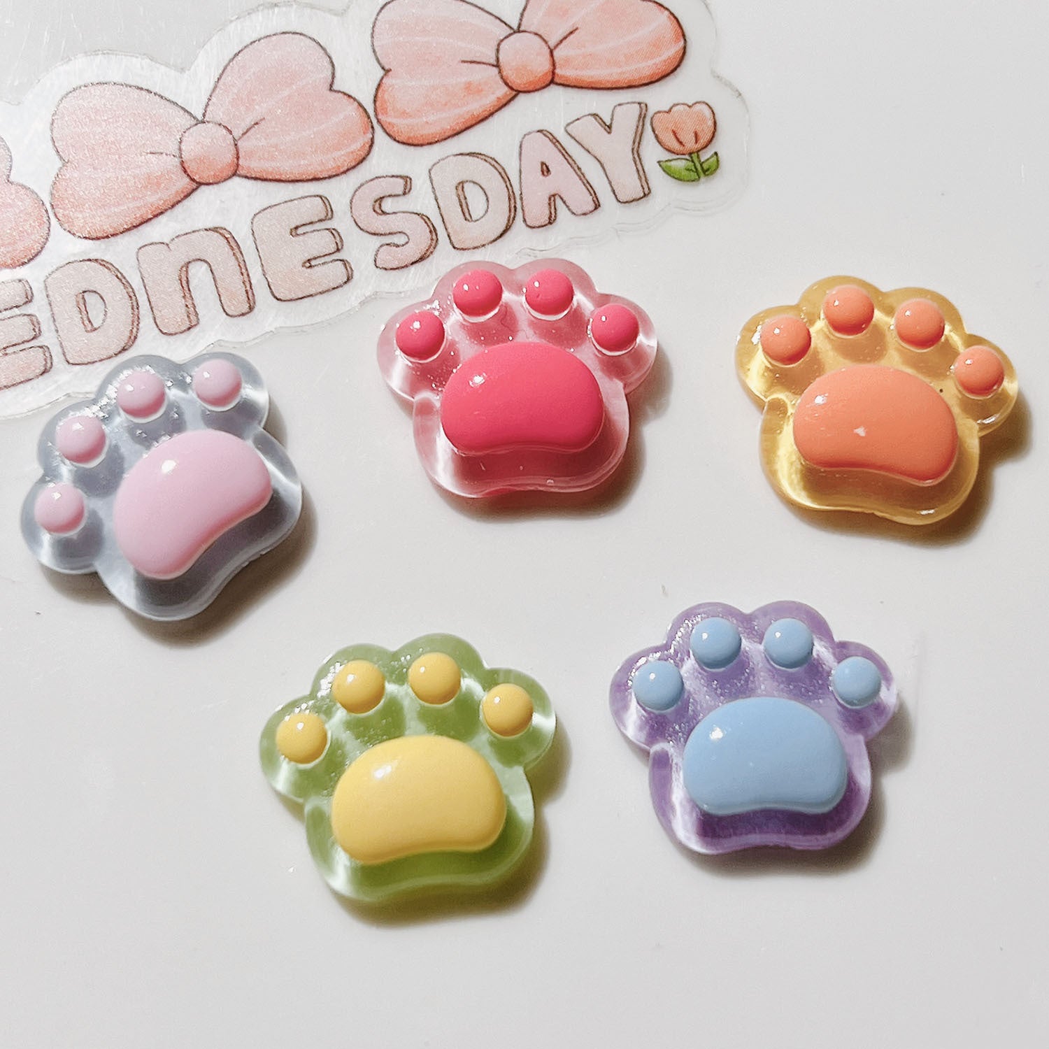 Wholesale 20pcs Resin AccessoriesDIY Accessories Handmade Materials Shoe Buckles Hat Patch Cream Glue Mini Transparent Soles