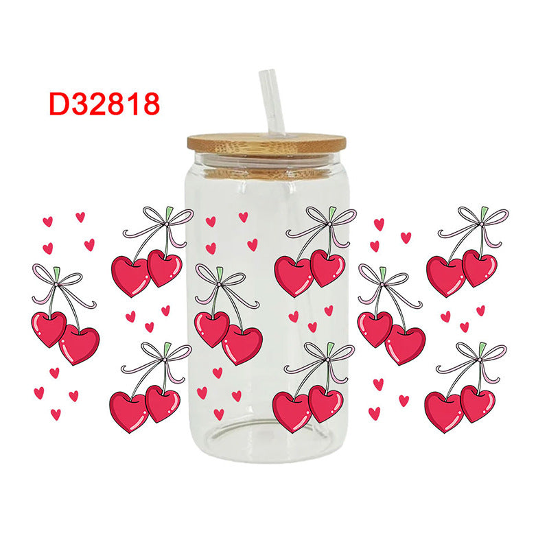 Wholesale Colorful Fruits 16oz Cup UV DTF Wrap