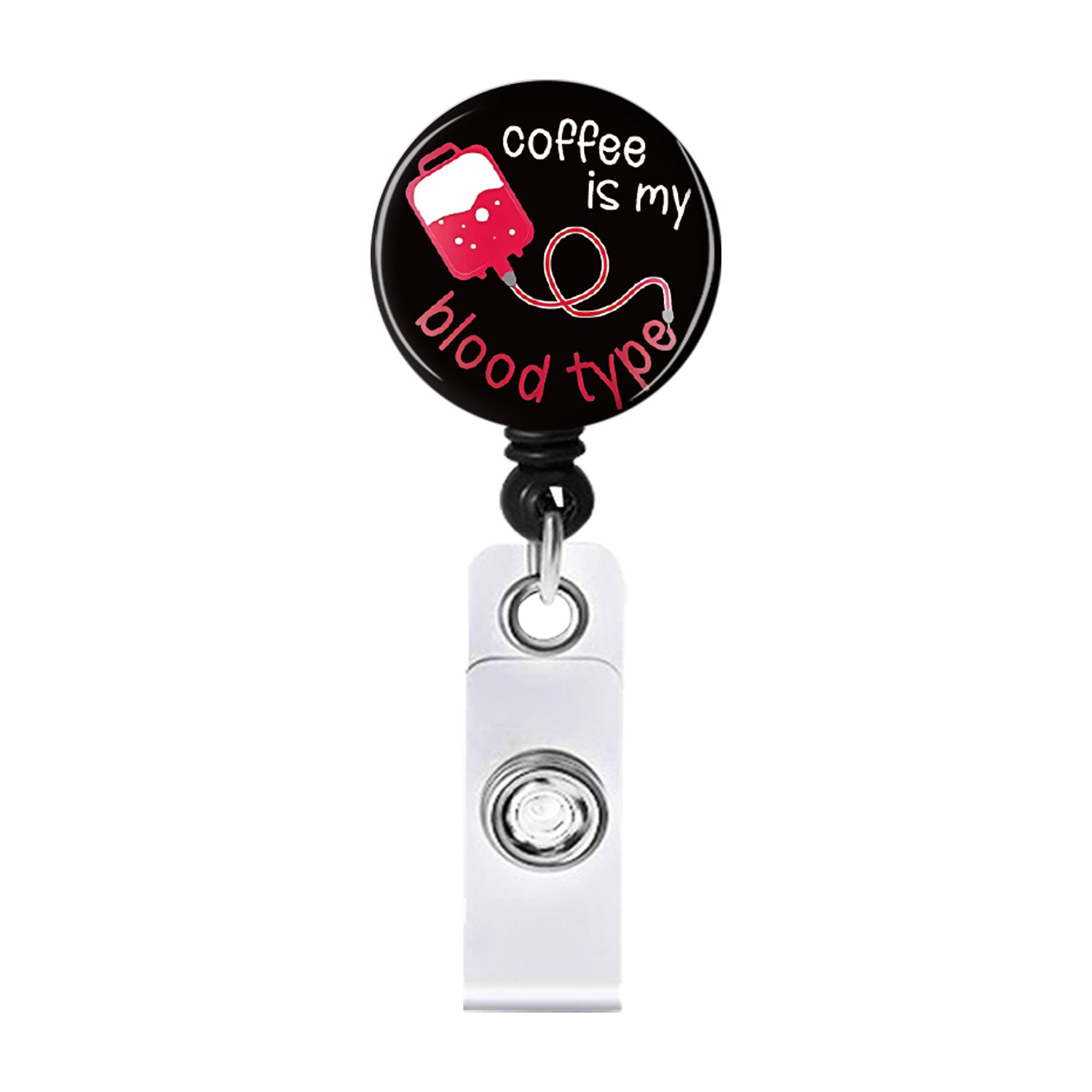 Wholesale Badge Reels ABS Epoxy Patch Heart Bottle Syringe Retractable Keychain