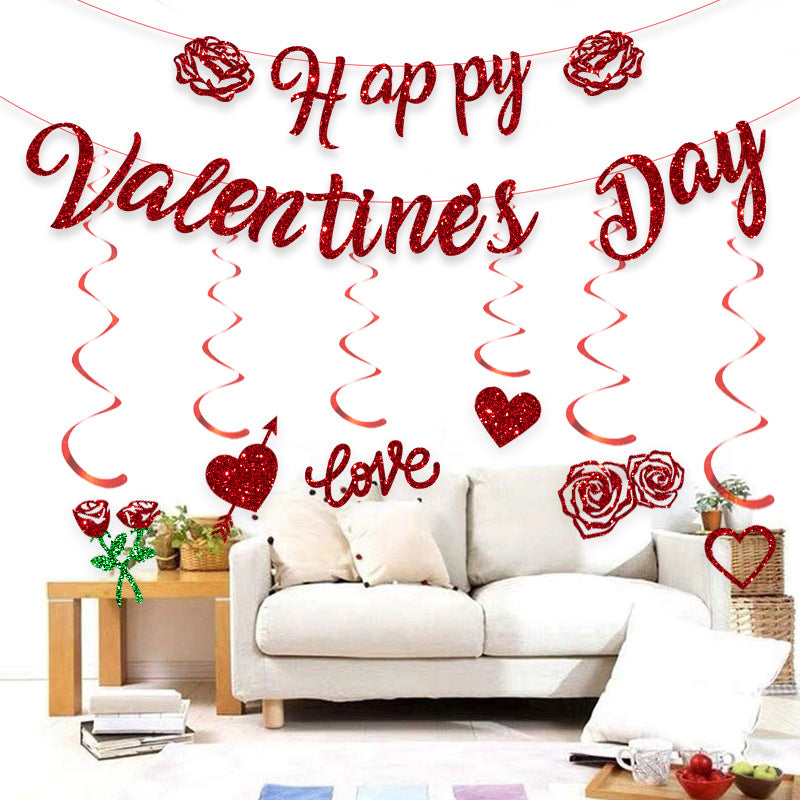 Wholesale Valentine's Day Party Flag Flag Set Decoration