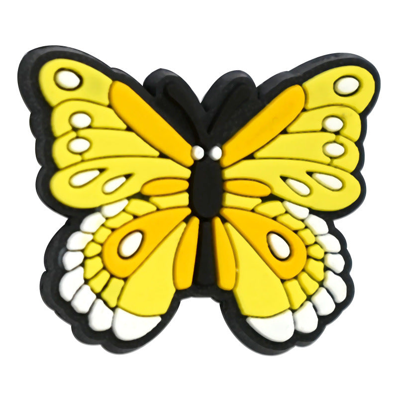 Wholesale Random 100pcs Flower Butterfly Beaded Children' s Pendant Decoration Focal Beads