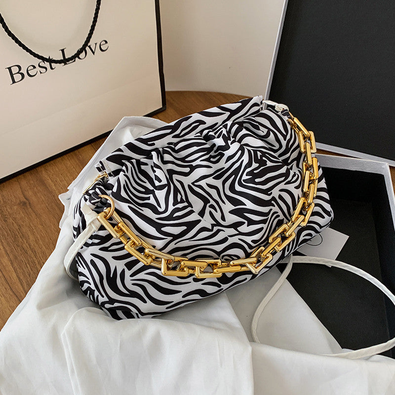 Wholesale PU Cow Print Zebra Print Butterfly Shoulder Bag