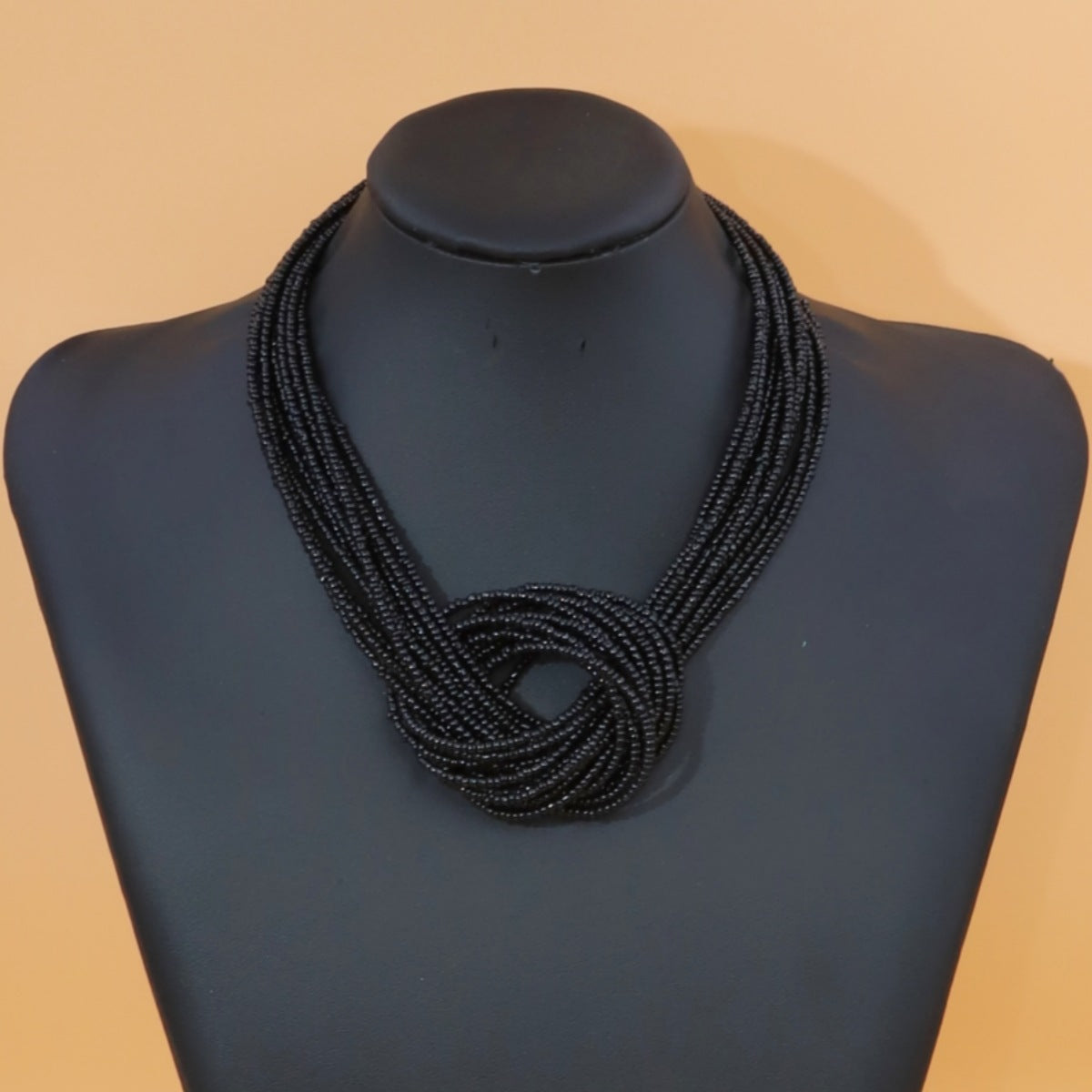 Wholesale Layered Beaded Knot Necklace