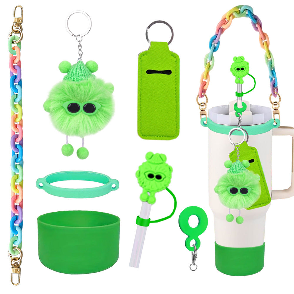 Wholesale Monster Pendant Peach Blossom Knot Straw Tube Cap