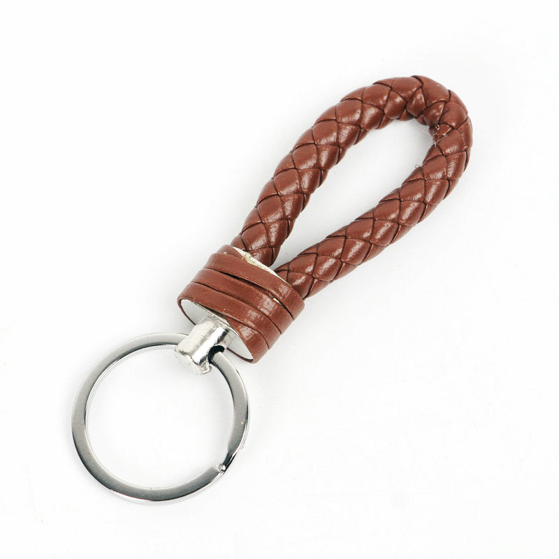 Wholesale Braided Color Leather Rope Keychain
