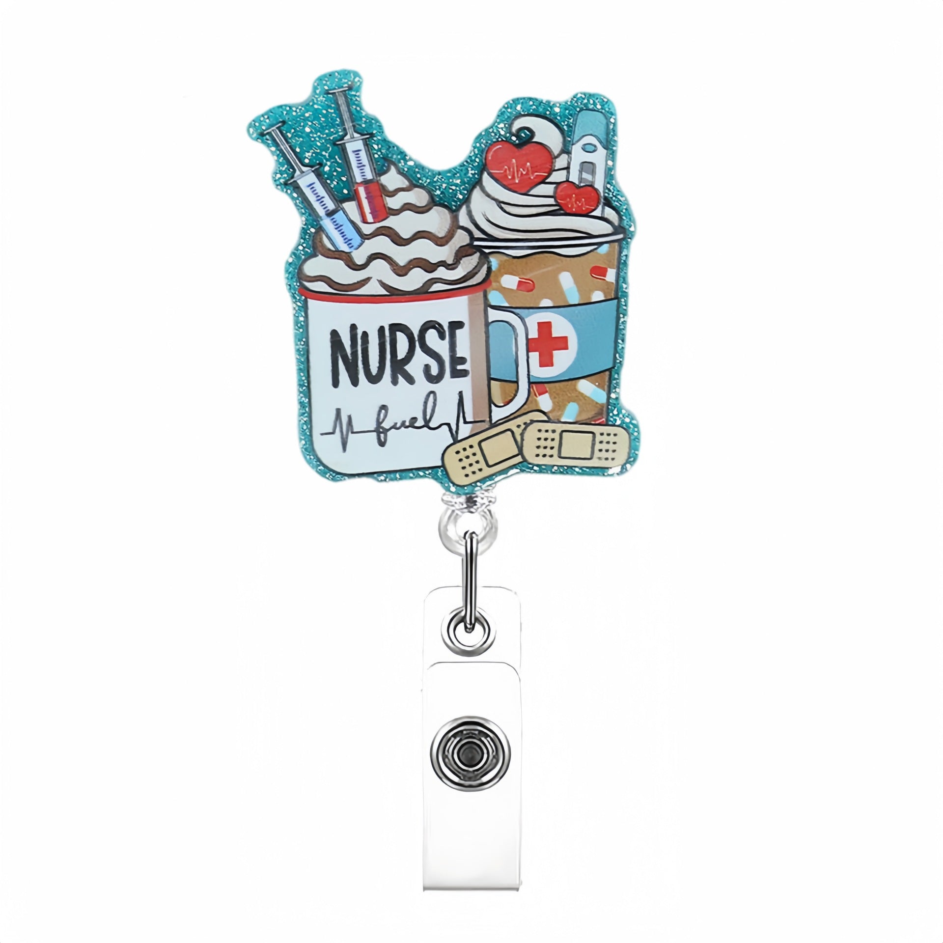 Wholesale  Hospital Staff Acrylic Badge Reel Doctor Nurse Organ Department Telescopic Easy Pull Buckle