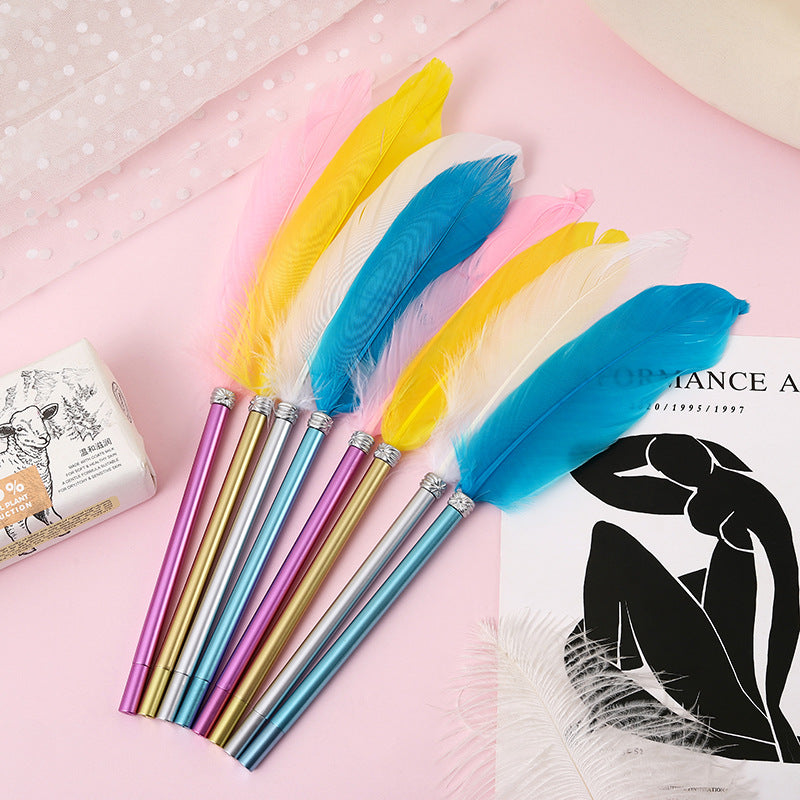 Wholesale Plastic Goose Feather Gel Pen