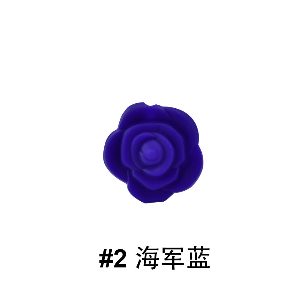 Cuentas de rosas de silicona de 50 piezas al por mayor