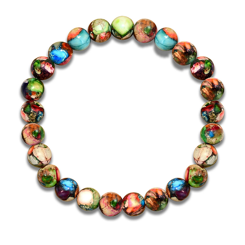 Wholesale  8mm colorful crystal beaded bracelet
