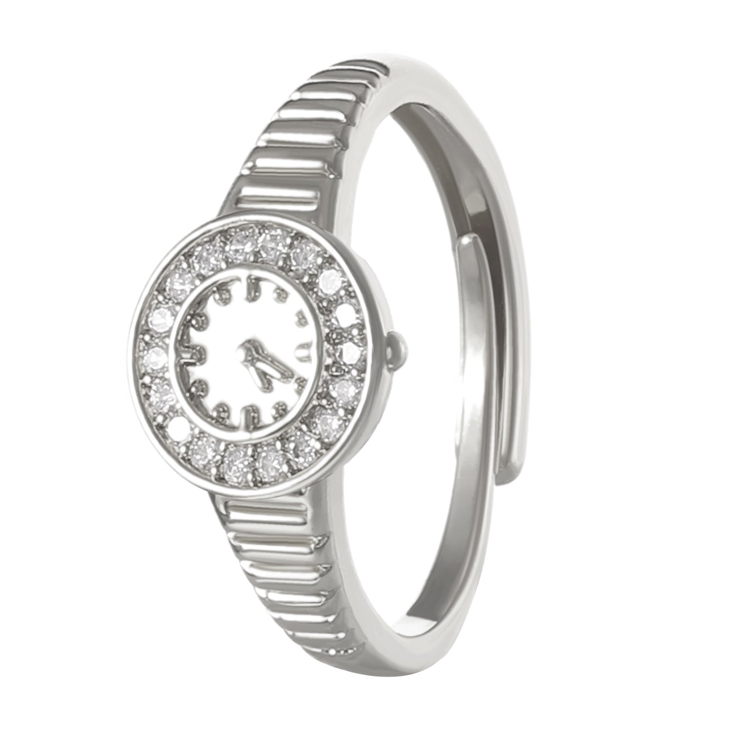 Wholesale gold watch style light luxury couple index finger ring