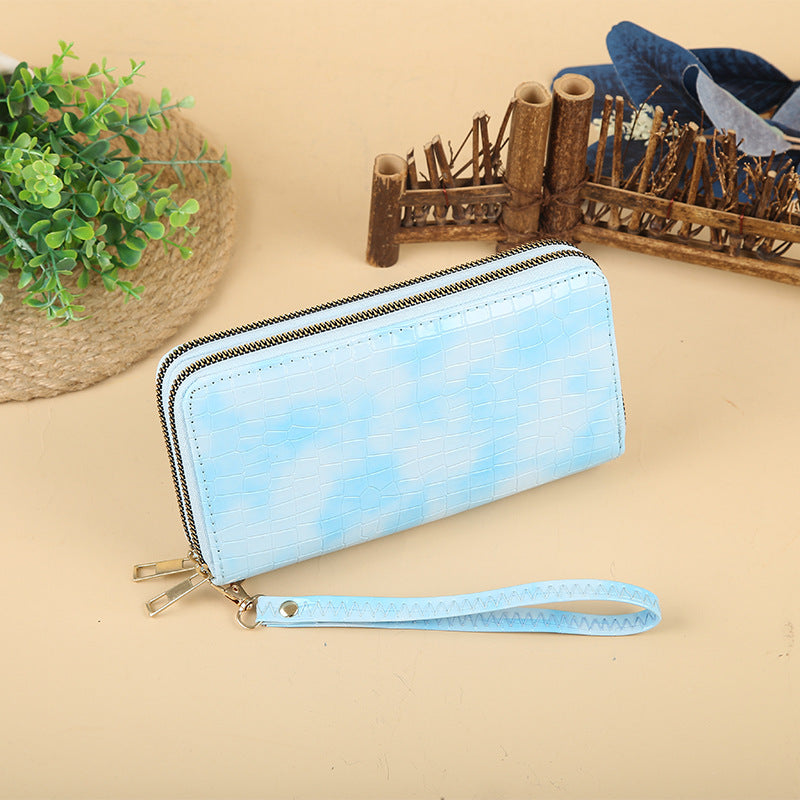 Wholesale Double Pull Cute Long Printed Bi-Fold Wallet