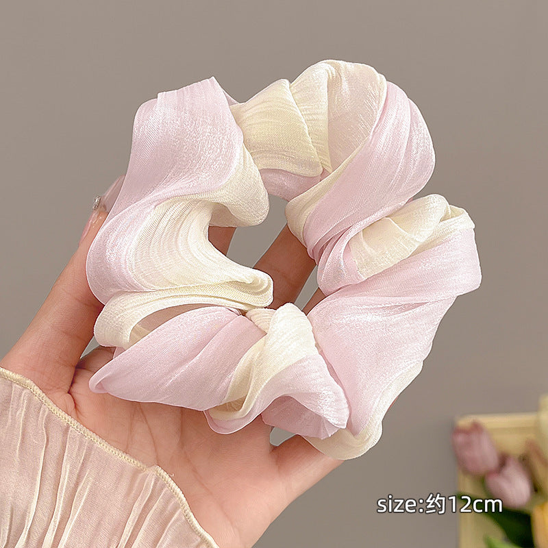 Wholesale Streamer Gradient Mesh Large Intestine Hair Tie