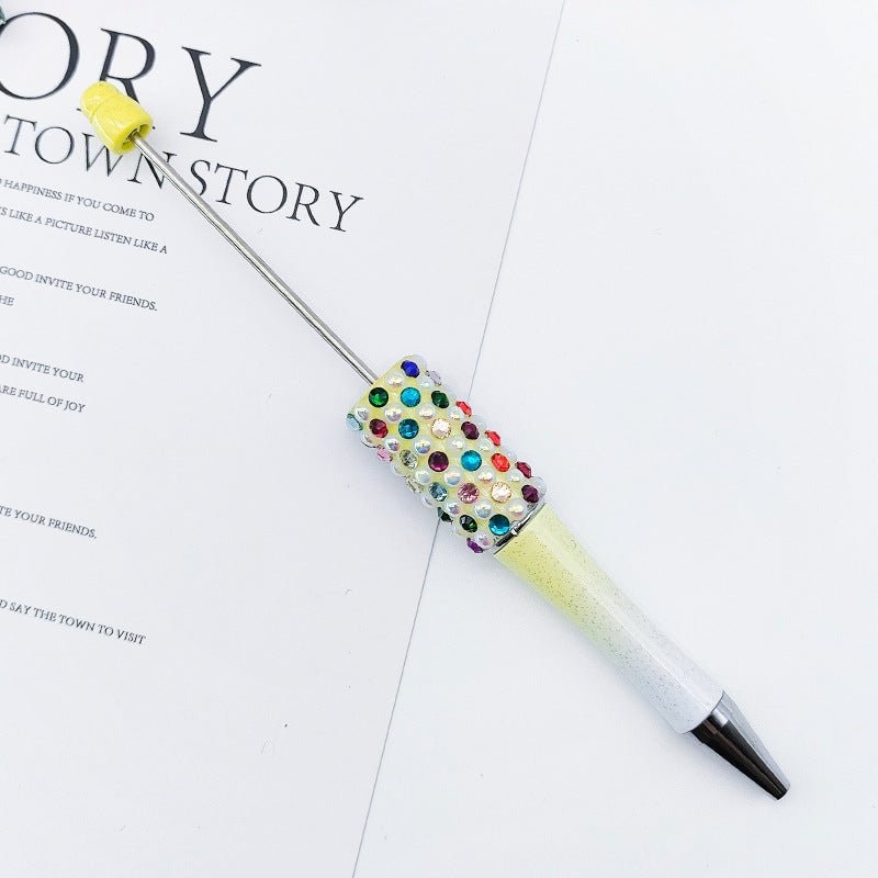 Wholesale Beadable Pens Gradient Color Candy Applied Diamond Pearl Beadable Pen