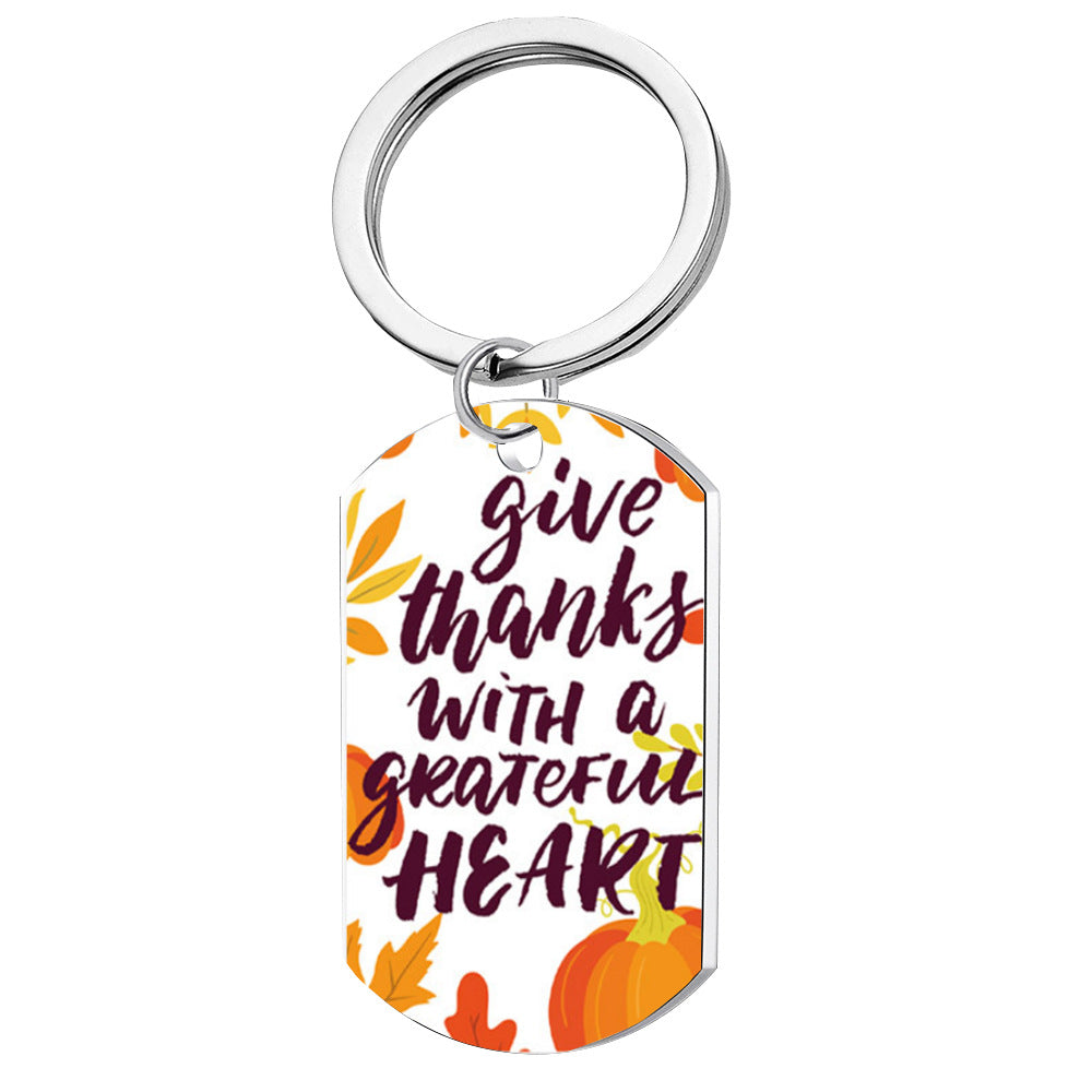 Wholesale Western Farm Stainless Steel Keychain