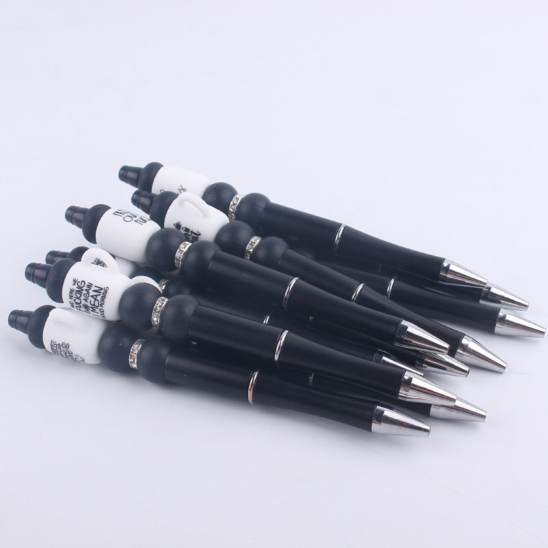 Wholesale Handmade Bead Pen Cartoon Cup Silicone Ballpoint Pen