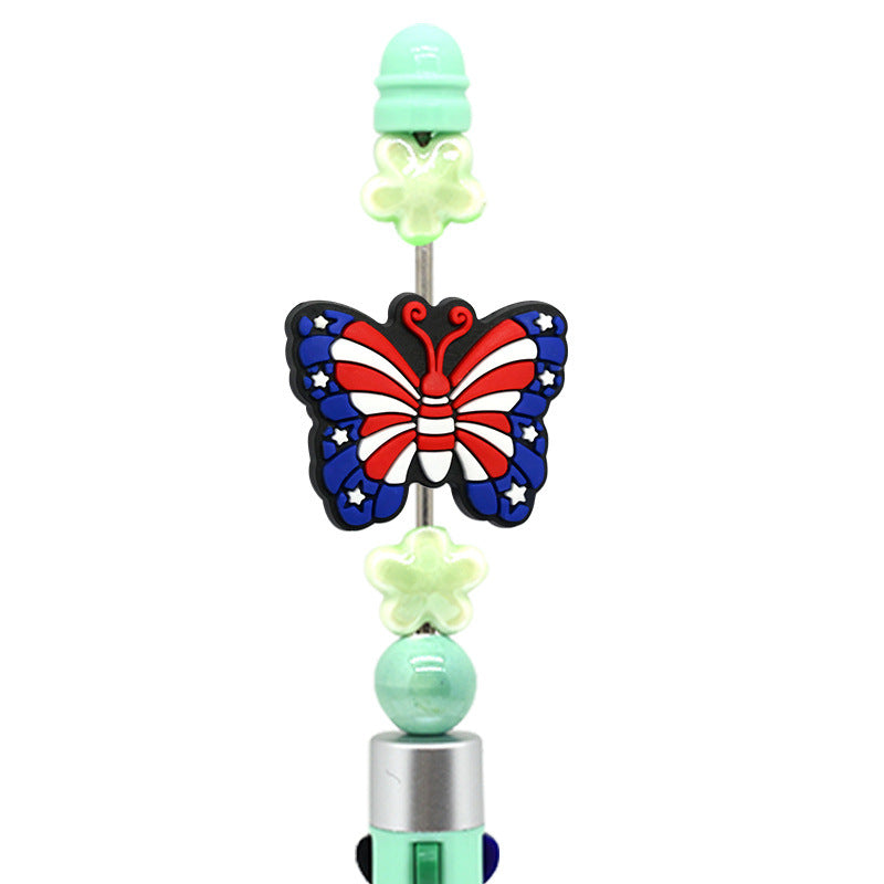 Wholesale Random 100pcs Soft Glue Beaded Pen Decoration DIY Beads