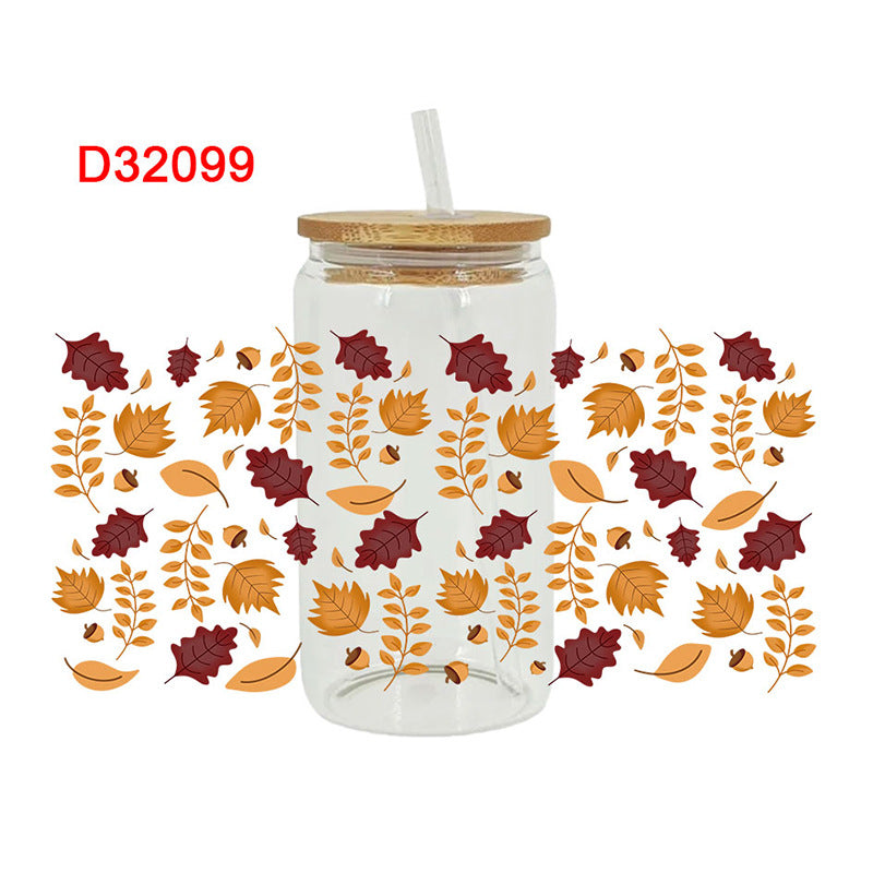 Wholesale Uv Transfer Sticker Glass Cup Sunflower  16oz Cup UV DTF Wraps