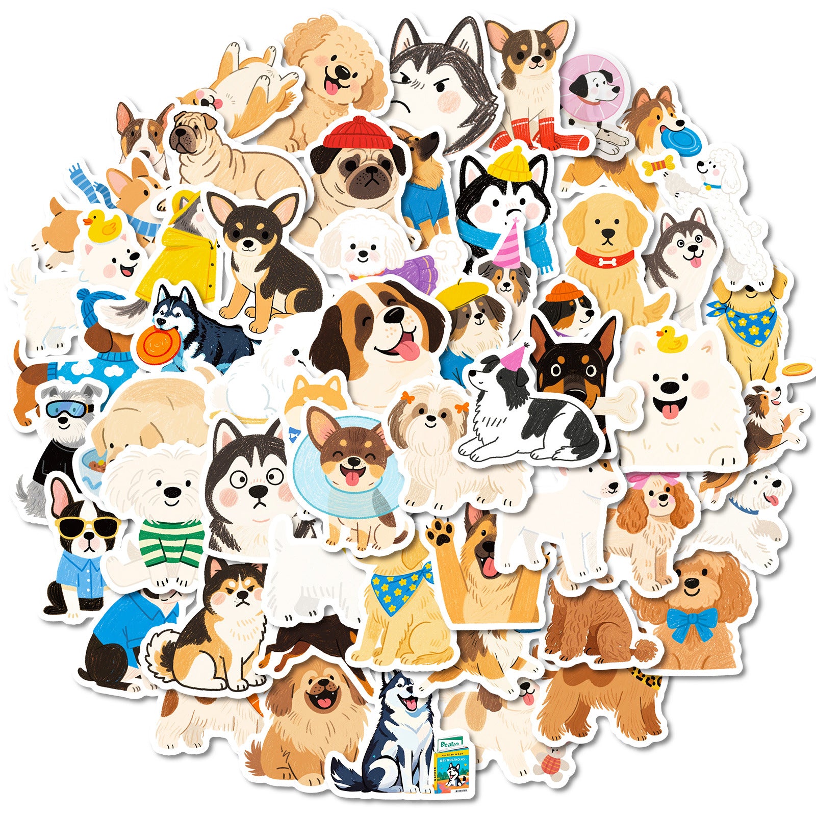 Wholesale 56pcs Cute Cartoon Dog Stickers