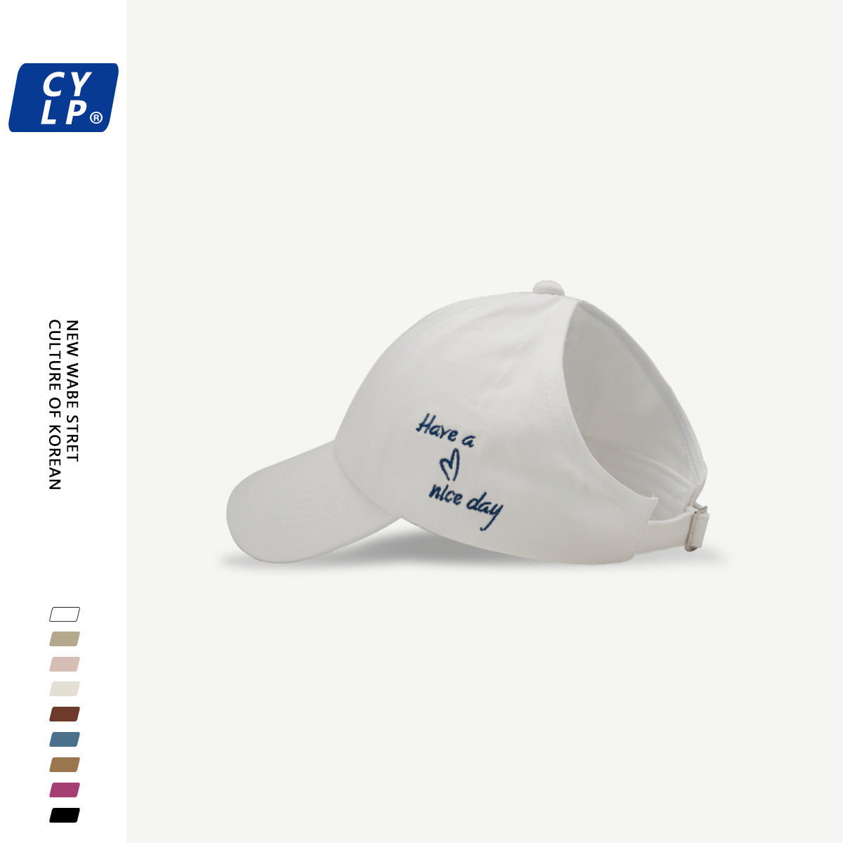 Wholesale College style love embroidery ponytail half-top hat