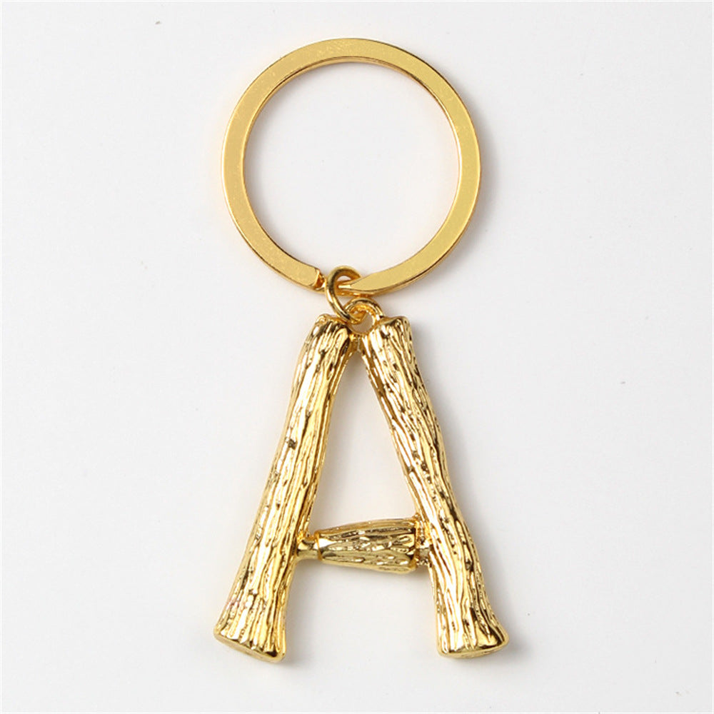Wholesale Creative 26 English Letters Zinc Alloy Keychain