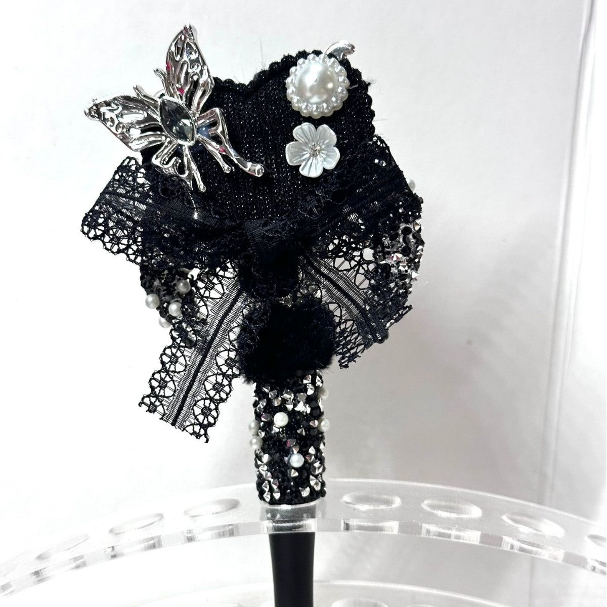 Wholesale Heavy Industry Dark Style Bow Moon Bead Pen DIY Accessories Beads