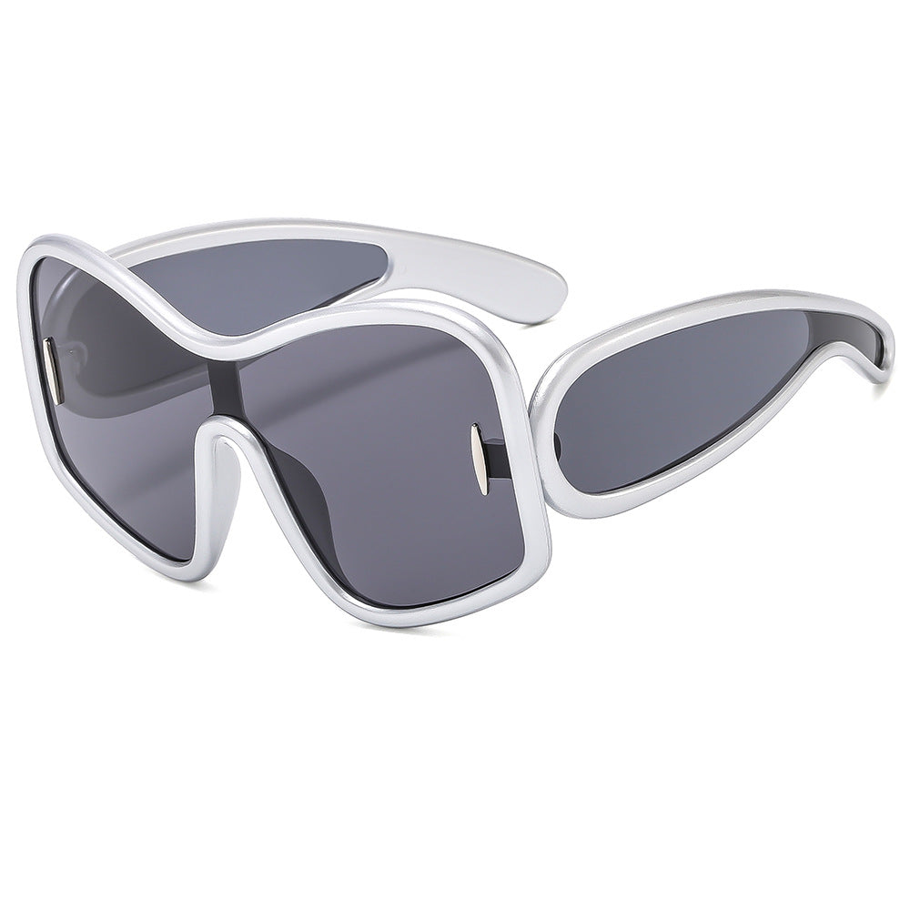 Wholesale Large frame one piece sunglasses for men and women