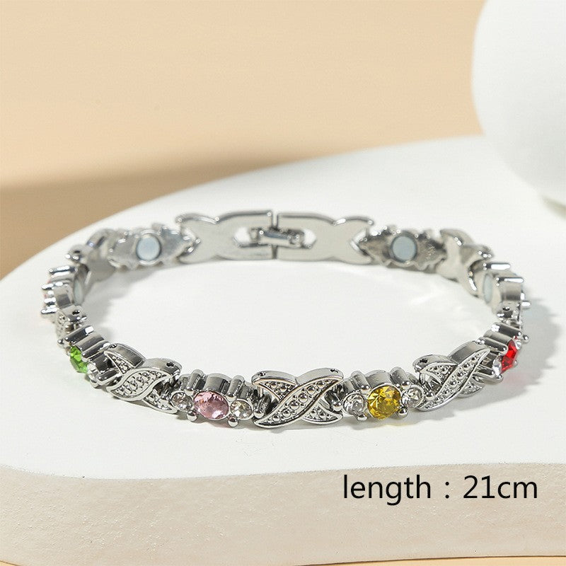 Wholesale Magnet Bracelet Color Diamond Bracelet Trendy Cool All-match Bracelet