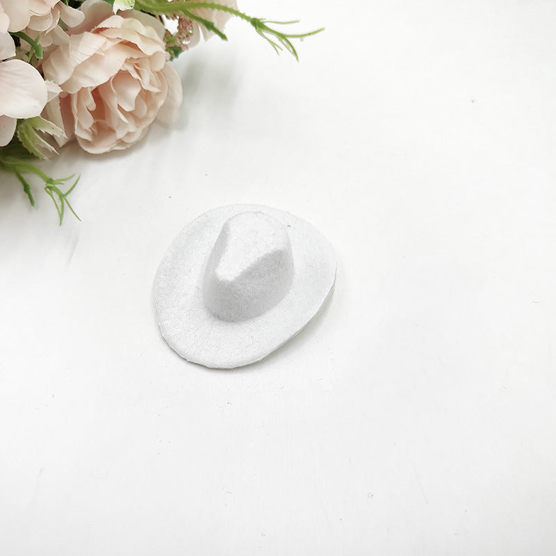 Wholesale Mini Cowboy Hat Felt Small Hat Cowboy Hat Doll Accessories