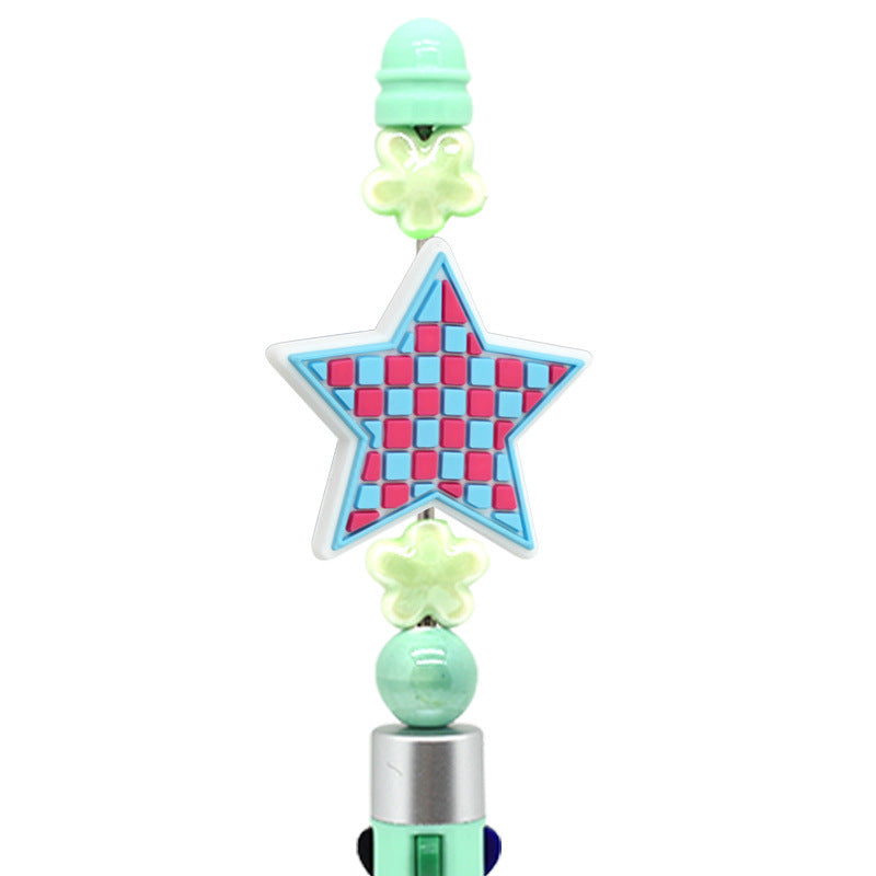 Wholesale random 100pcs stars love pvc soft glue loose beads accessories