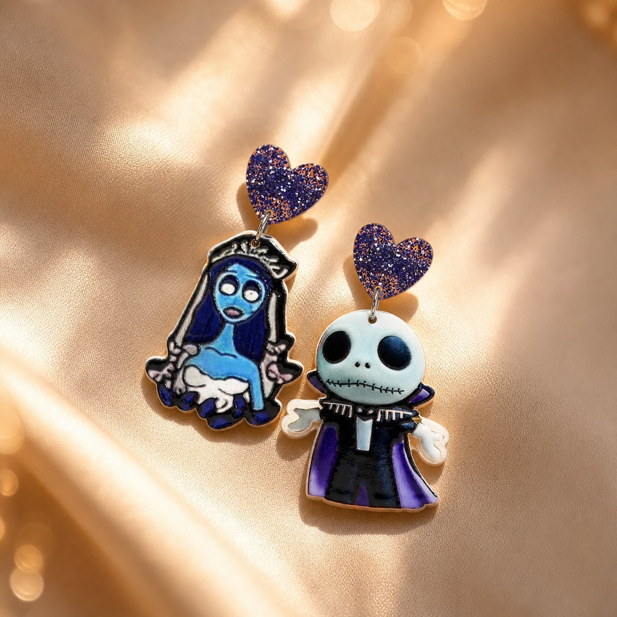 Wholesale Trendy  Zombie Ghost Irregular Earrings Alloy Rhinestone Party Jewelry Accessory