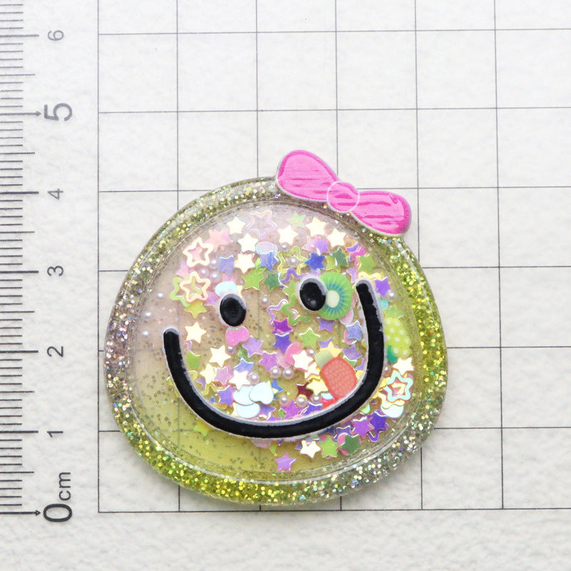 Wholesale Acrylic Colored Quicksand DIY Cream Glue Flat Back