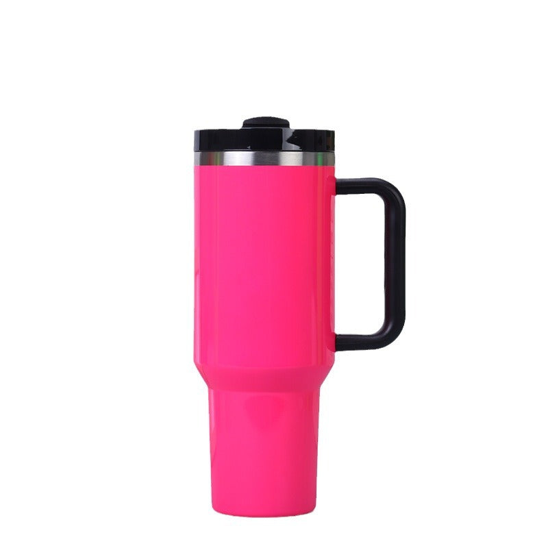 Wholesale Tumbler 40oz Vacuum Ice Cup Straw Cup Stainless Steel Large Capacity Simple Portable Thermos Cup