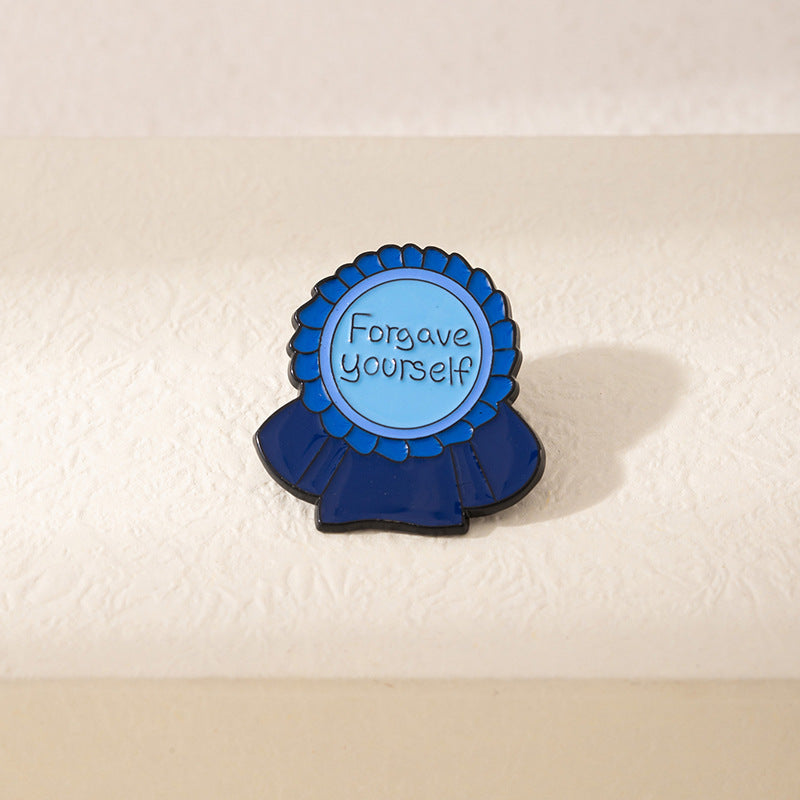 Wholesale Colorful Alloy Enamel Letter Badge Brooch