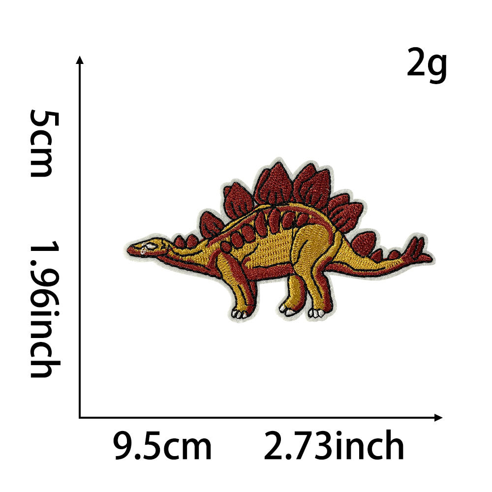 Wholesale Cartoon Dinosaur Decorative Embroidered Patches For Clothing DIY Iron On Craft Supply