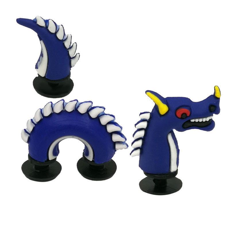 Wholesale 5pcs Cartoon dragon snake marine animal 3D hole shoes shoe accessories