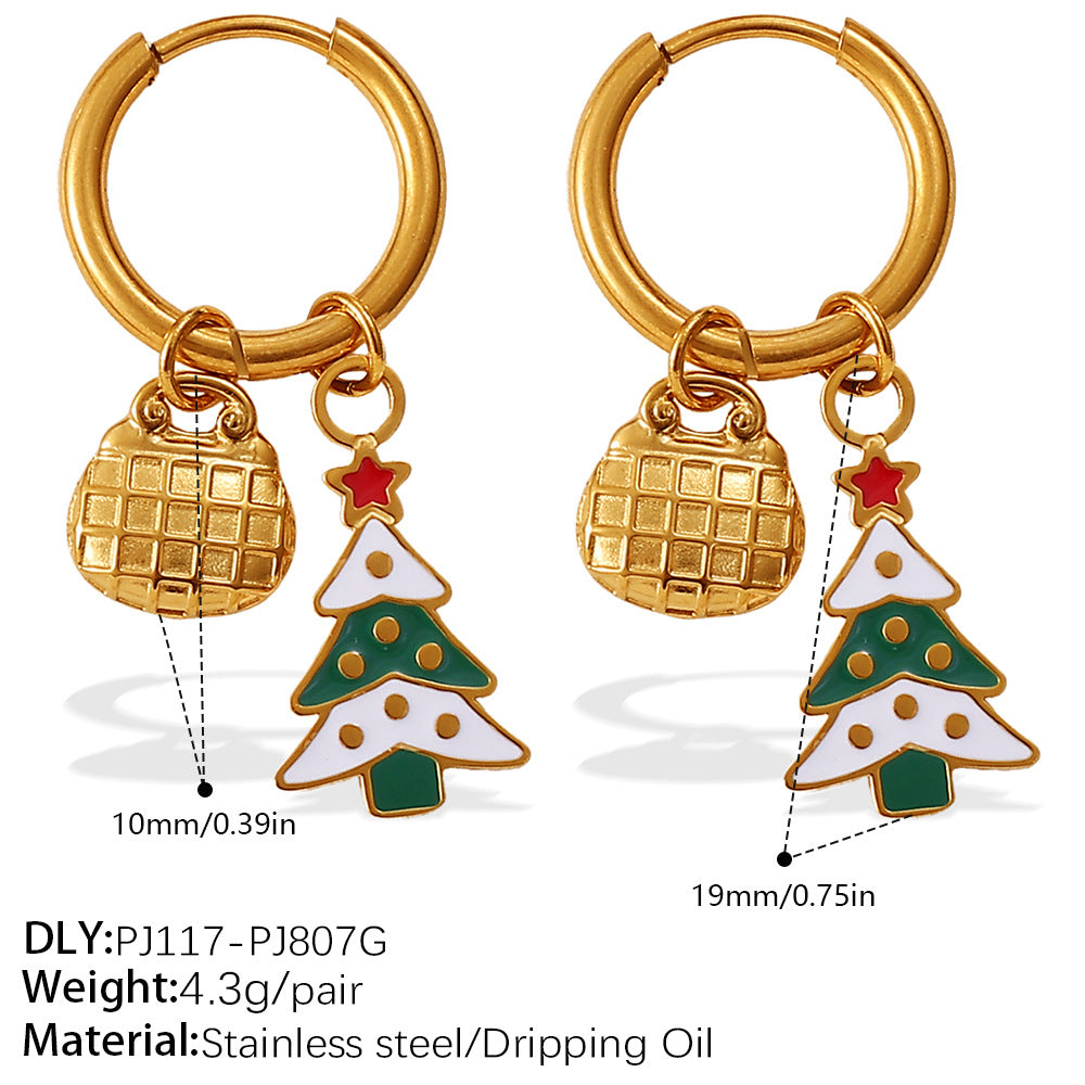 Wholesale Christmas series gingerbread  earrings