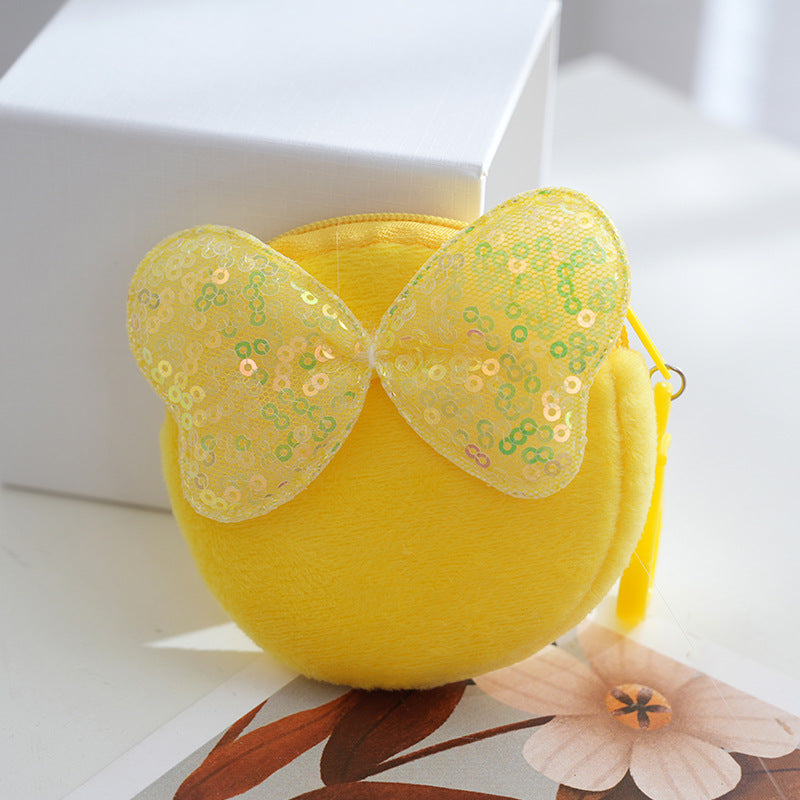 Wholesale Bow Bag ID Card Bag Crystal super soft Keychain