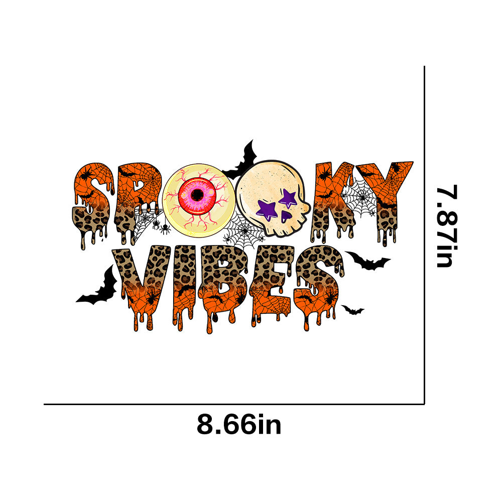Wholesale Halloween Skeleton Pumpkin UV DTF Ready to Press Transfers Wraps