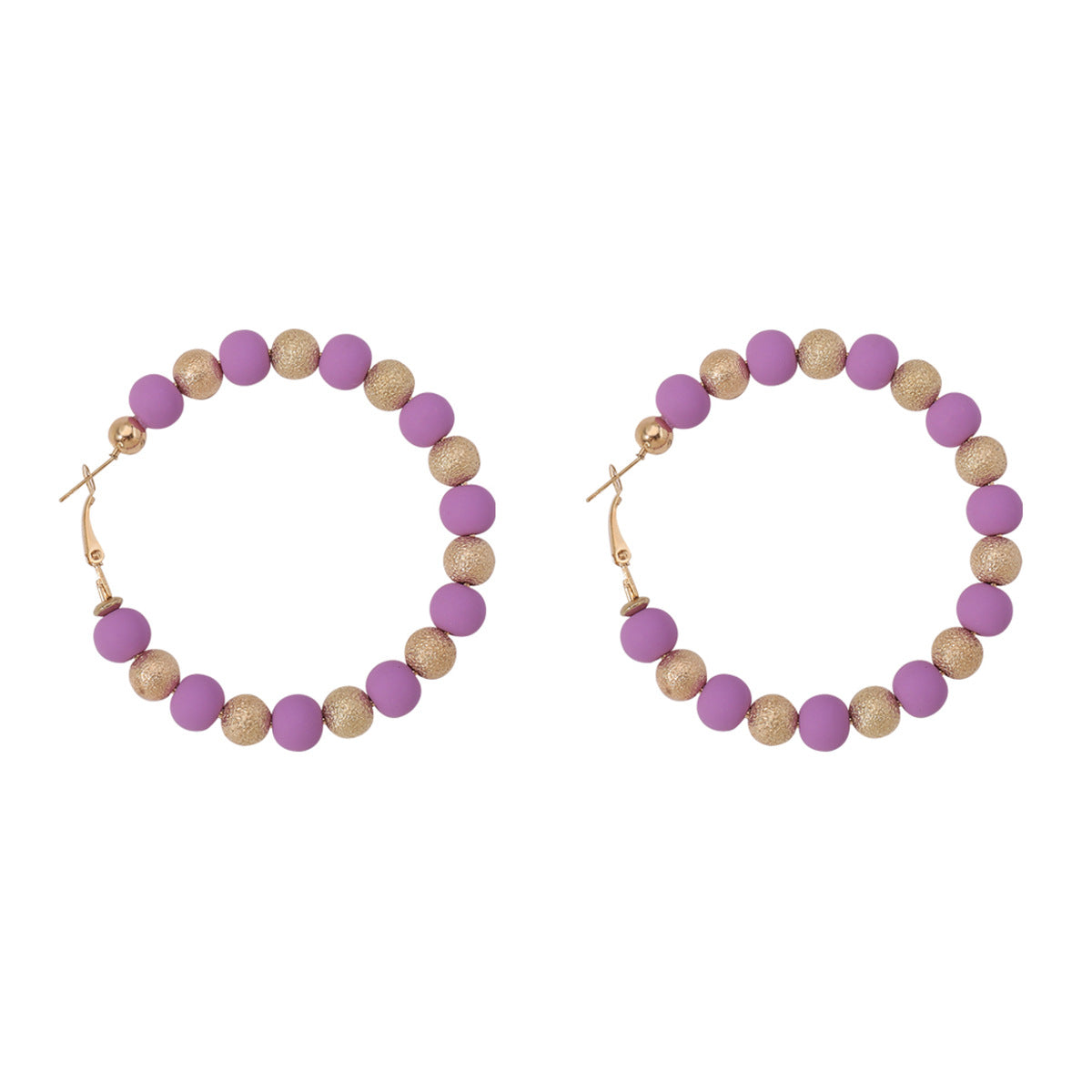 Wholesale fashion color soft ceramic beads earrings carnival summer sweet candy color CCB ear ring