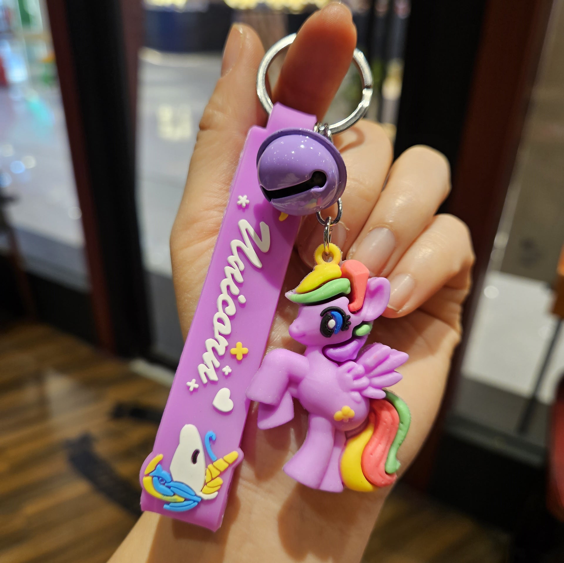 Wholesale Cartoon cute colored horsehide keychain OLY Exclusive