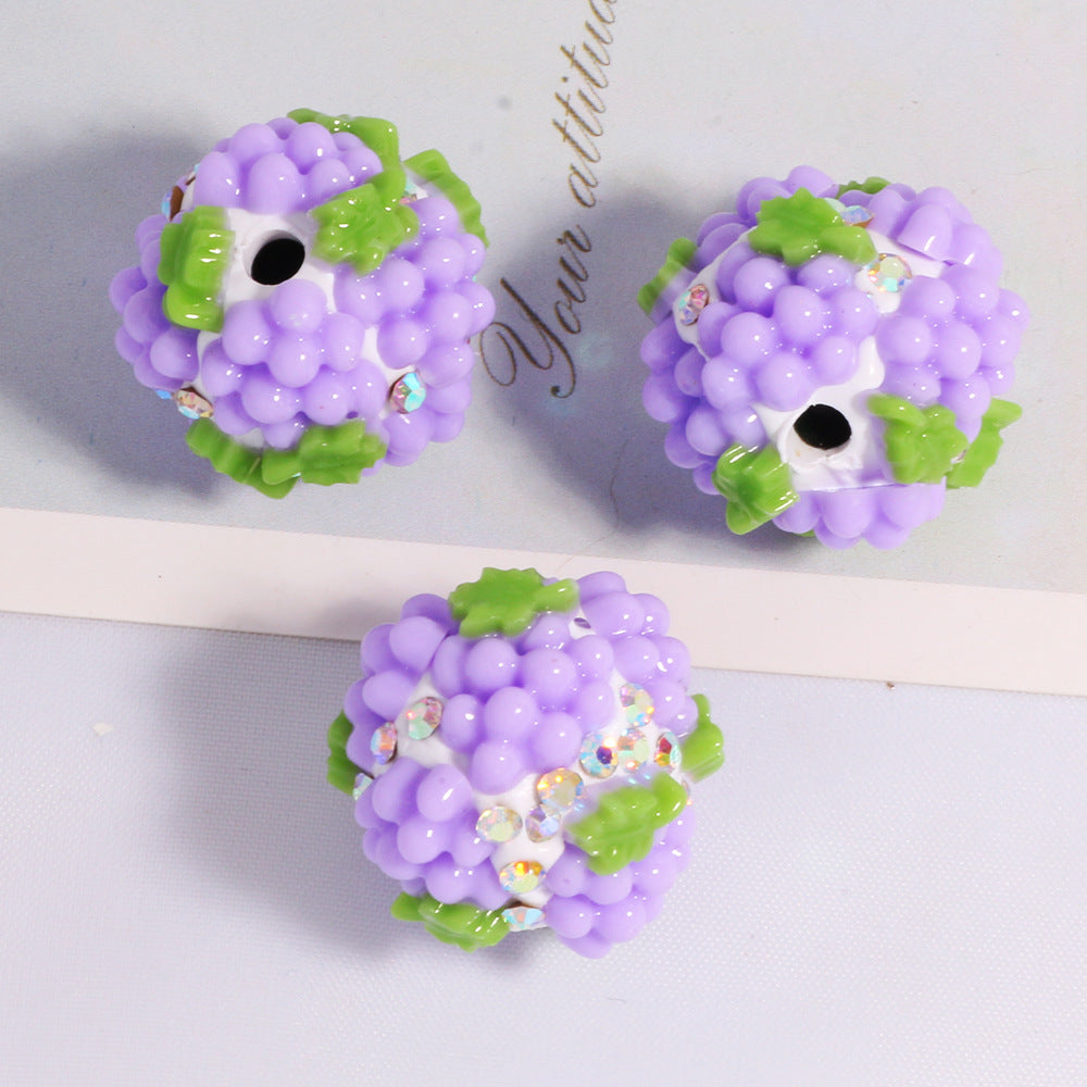 Wholesale 10pcs Polymer clay colored simulation fruit beads straight hole loose beads beaded DIY accessories