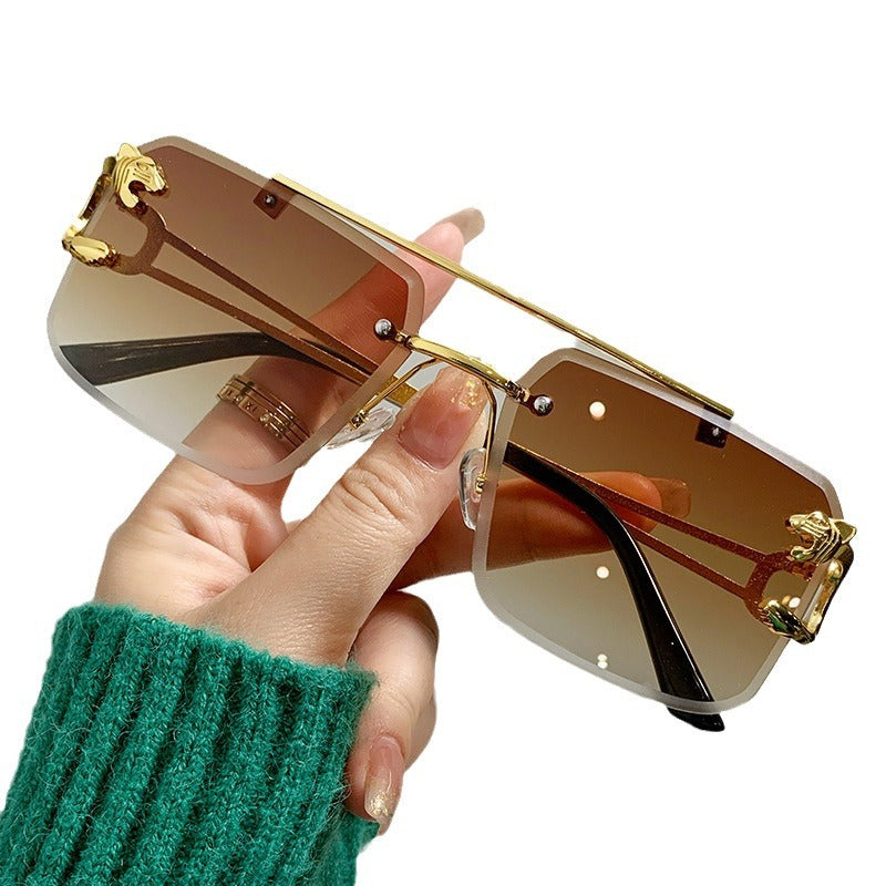 Wholesale Double-beam Cut Edge Men's Sunglasses