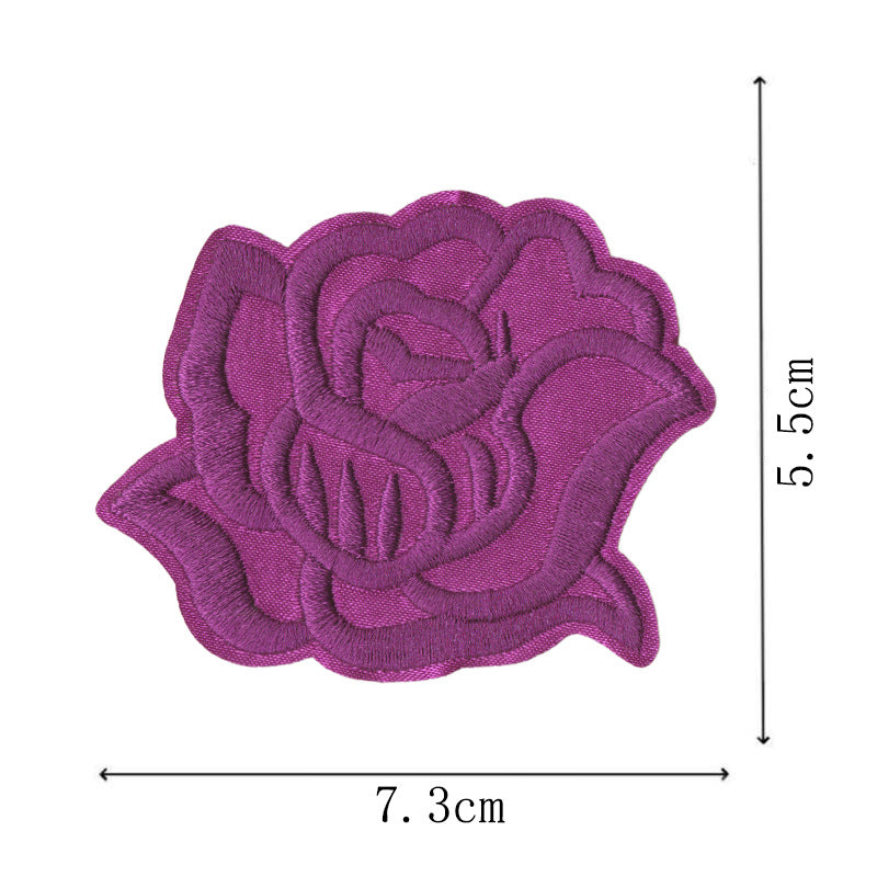 Wholesale Colorful Rose Embroidery DIY Patches