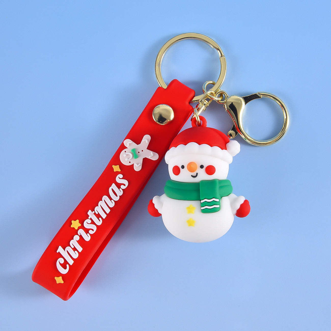 Wholesale Christmas Pendant Santa Claus Elk Christmas Tree PVC Keychain