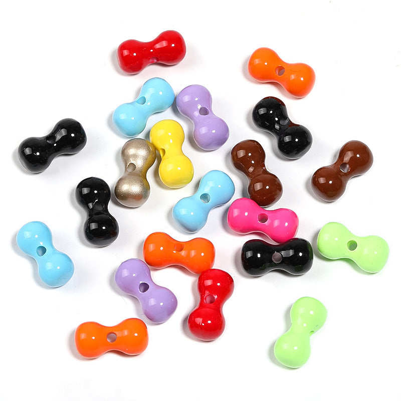 Wholesale 100pcs Small Bone Beads Colorful Paint Cashew Acrylic Beads