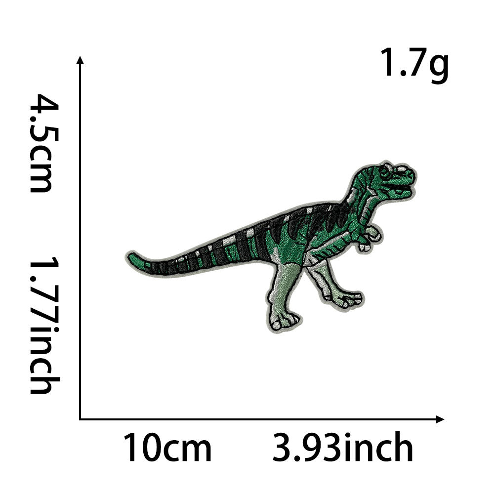 Wholesale Cartoon Dinosaur Decorative Embroidered Patches For Clothing DIY Iron On Craft Supply