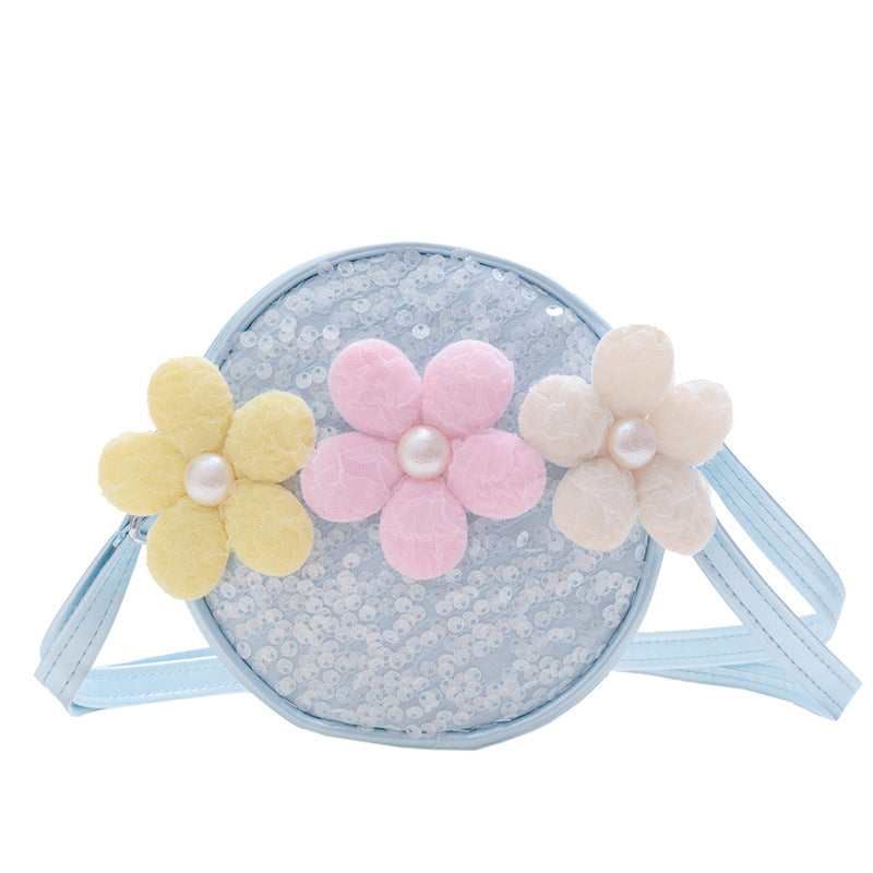 Wholesale PU Sequin Kids Messenger Bag