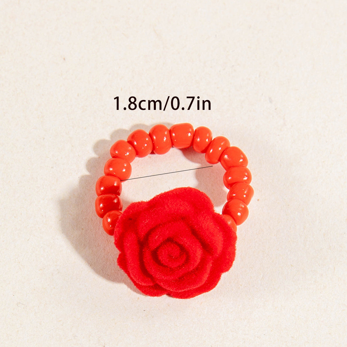 Wholesale Red Rose Resin Valentine' s Day Resin Rings