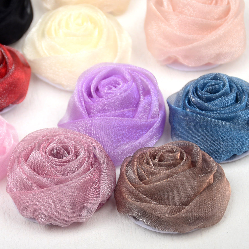 Wholesale Organza Three-dimensional Rosebud DIY Accessories